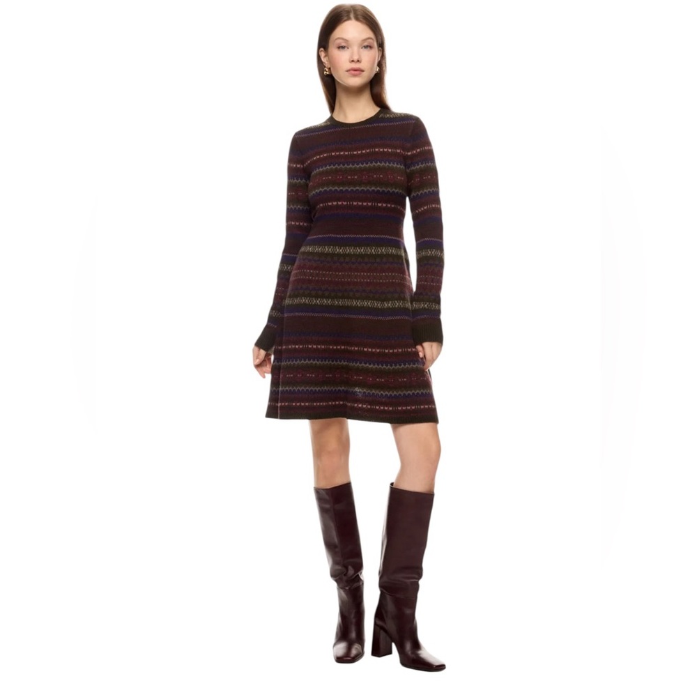Polo Ralph Lauren Frisle Long Sleeve Knit Sweater Dress Olive green multi XXL